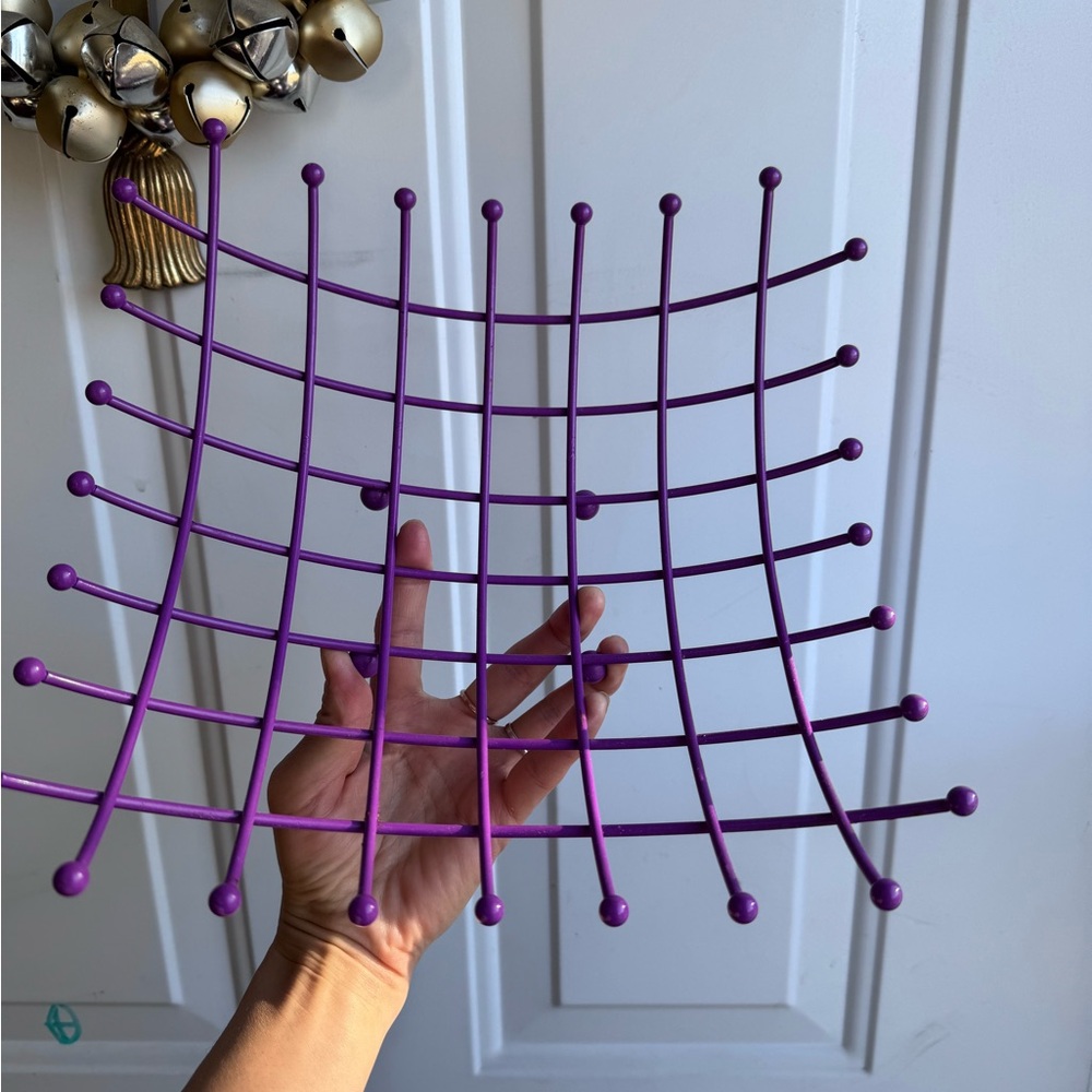 90’s ikea purple metal fruit basket